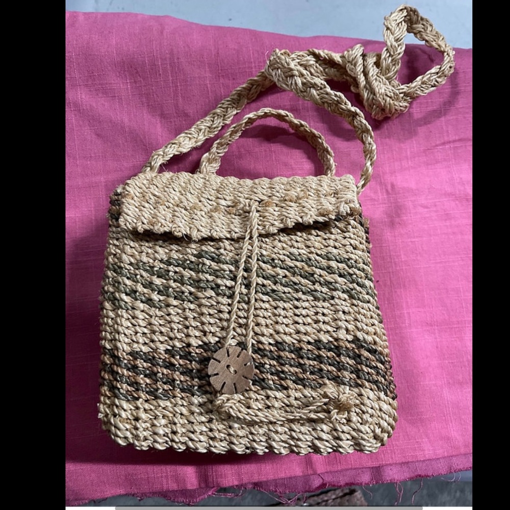 Vintage Bag - Straw Colorful Crossbody